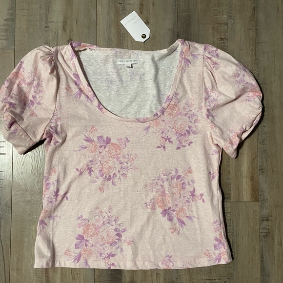 NWT- COCO JAIMESON FLORAL CROP TOP - Picture 2 of 7